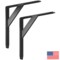 Jetstream Solid Heavy Duty Low Profile Welded Countertop Support Shelf Brackets